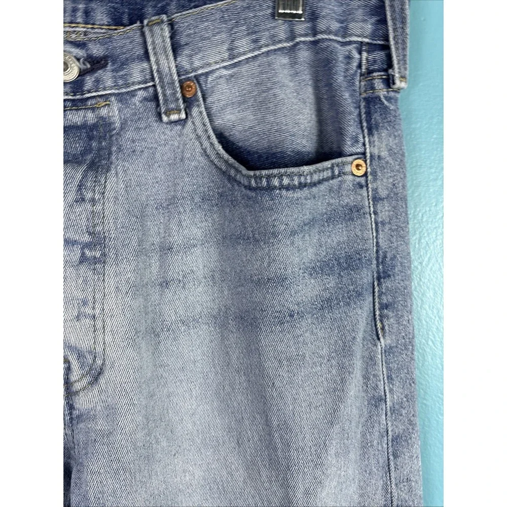 Levi's Men's 501 33x34 Original Straight Fit Jeans Fade Whiskers USA